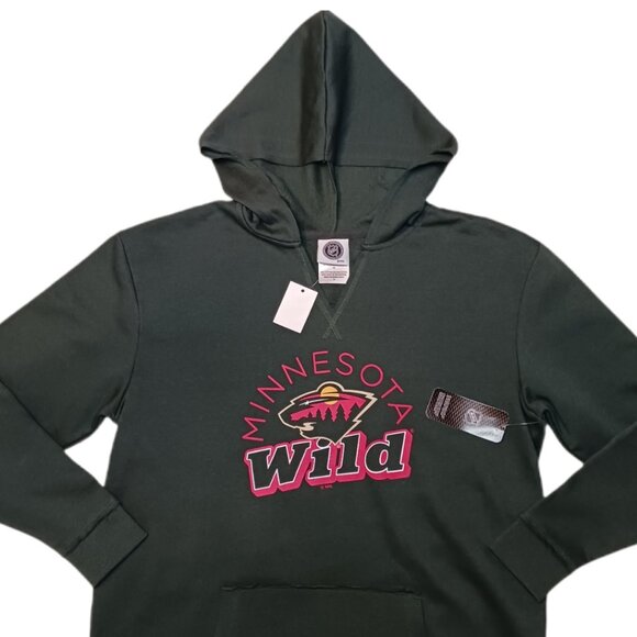 Minnesota Wild Womens Size Large Hoodie Green Long Sleeve Hooded NHL Hockey - Picture 1 of 7